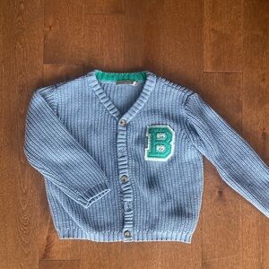 Cardigan Kids 18 months 2T Blue 100% Cotton Excellent Condition